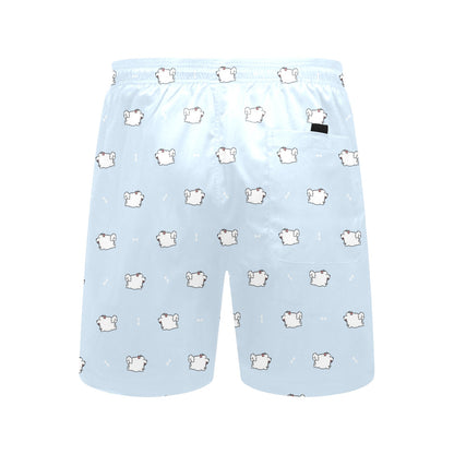 Samoyeds Print Design LKS302 Men's Swim Trunks Beach Shorts