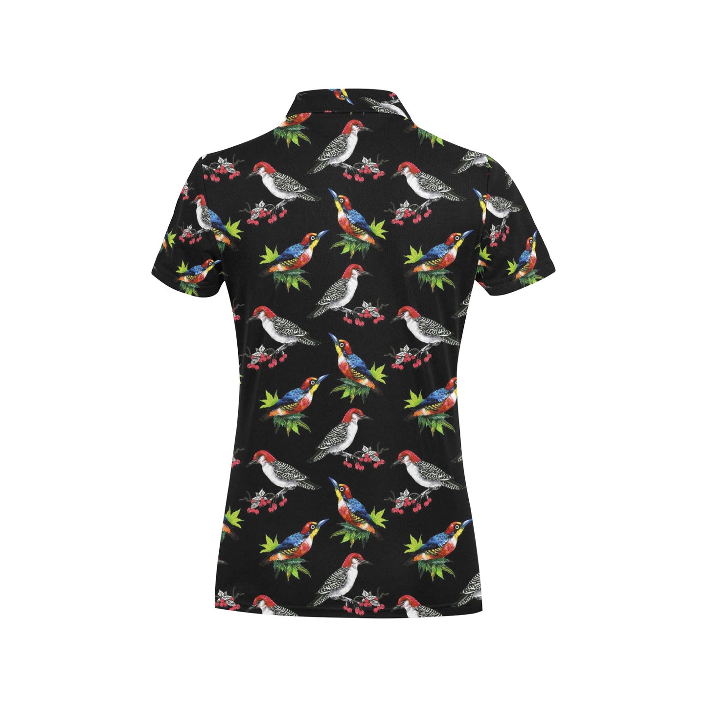 Birds Pattern Print Design 06 Women's Polo Shirt
