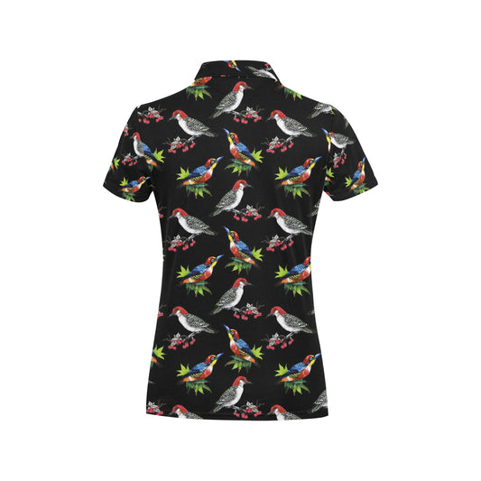 Birds Pattern Print Design 06 Women's Polo Shirt
