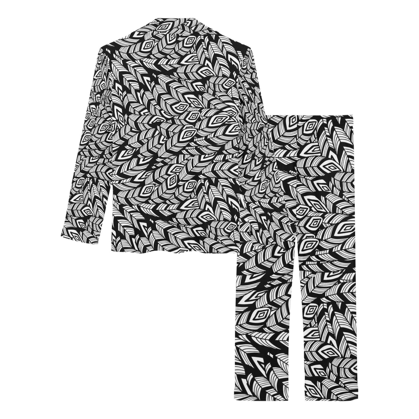 Tribal Pattern Print Design LKS302 Women's Long Pajama Set