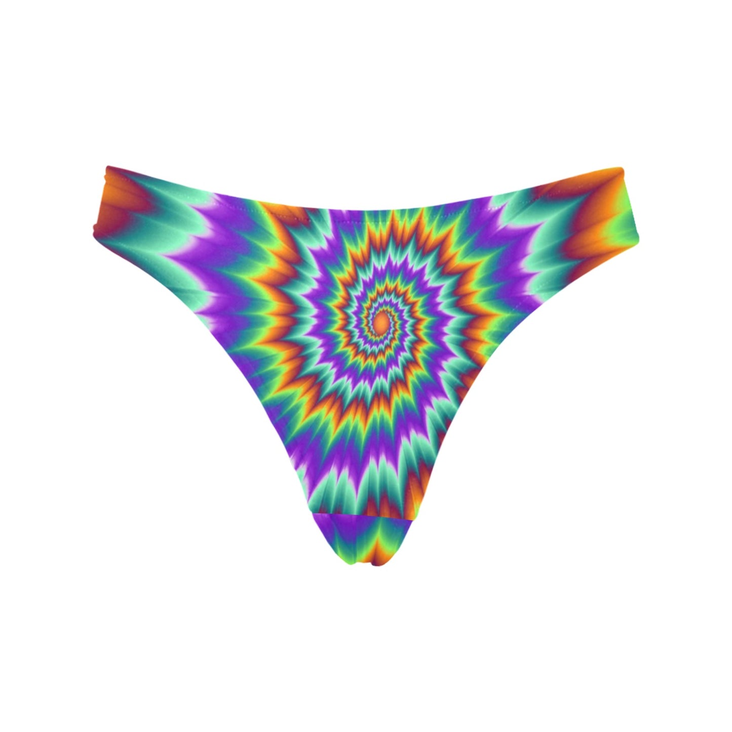Optical illusion Pulsing fiery spirals Women's Thongs