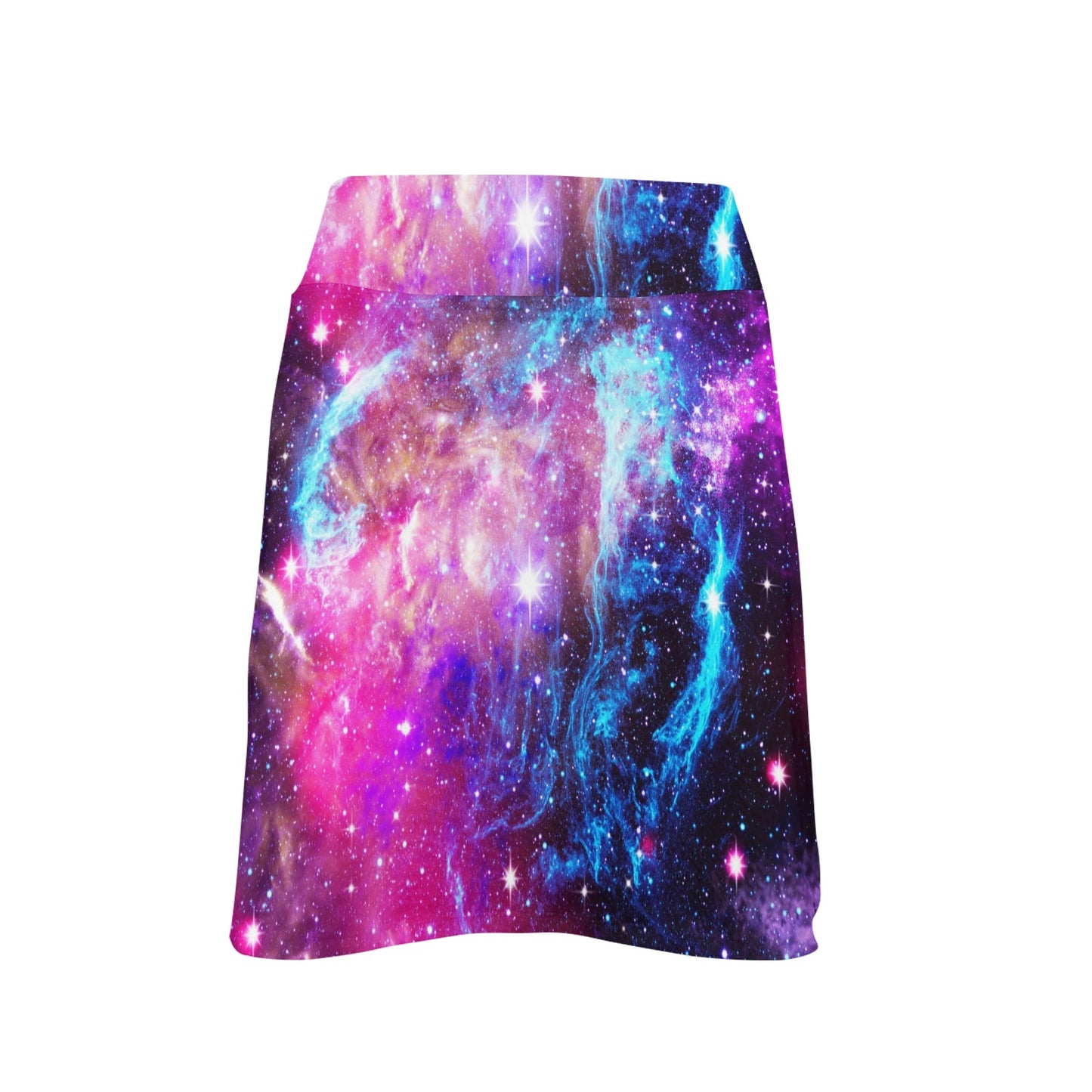 Galaxy Night Purple Space Print 17" Golf & Pickleball Skort with Pockets
