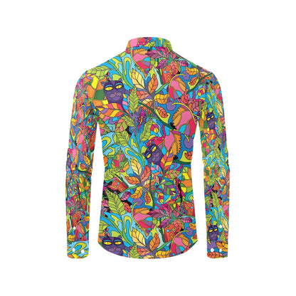 Trippy Print Design LKS301 Men's Long Sleeve Dress Shirt