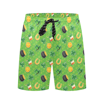 Shamrock Saint Patrick's Day Print Design LKS302 Men's Swim Trunks Beach Shorts
