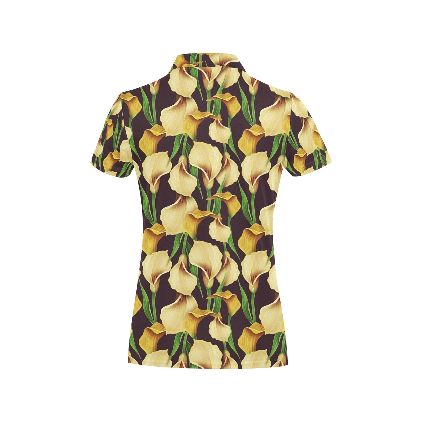 Lily Pattern Print Design LY013 Women's Polo Shirt