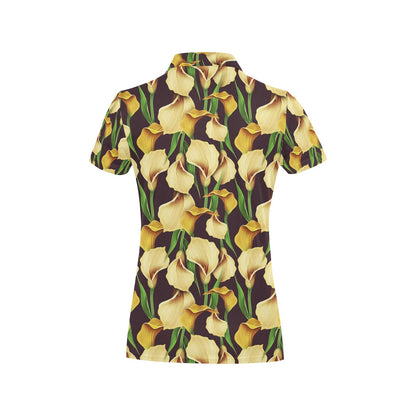Lily Pattern Print Design LY013 Women's Polo Shirt