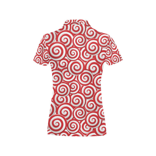 Candy Pattern Print Design 03 Women's Polo Shirt