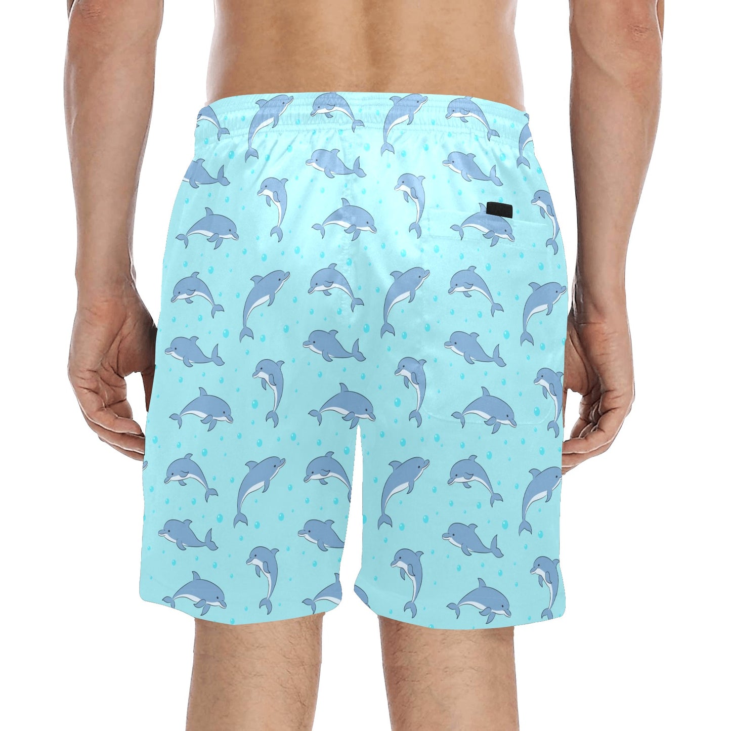 Dolphin Baby Cute Print Pattern Men's Swim Trunks Beach Shorts