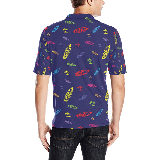 Surfboard Print Design LKS305 Men Polo Shirt