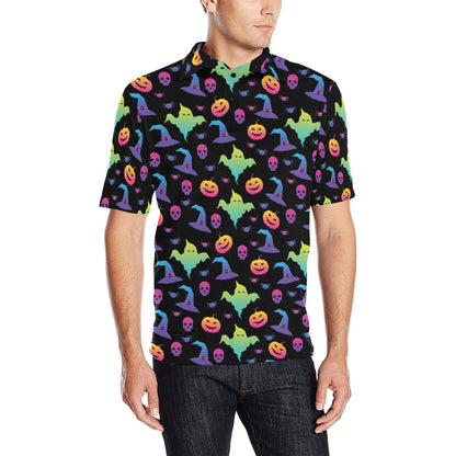 Halloween Print Design LKS404 Men Polo Shirt