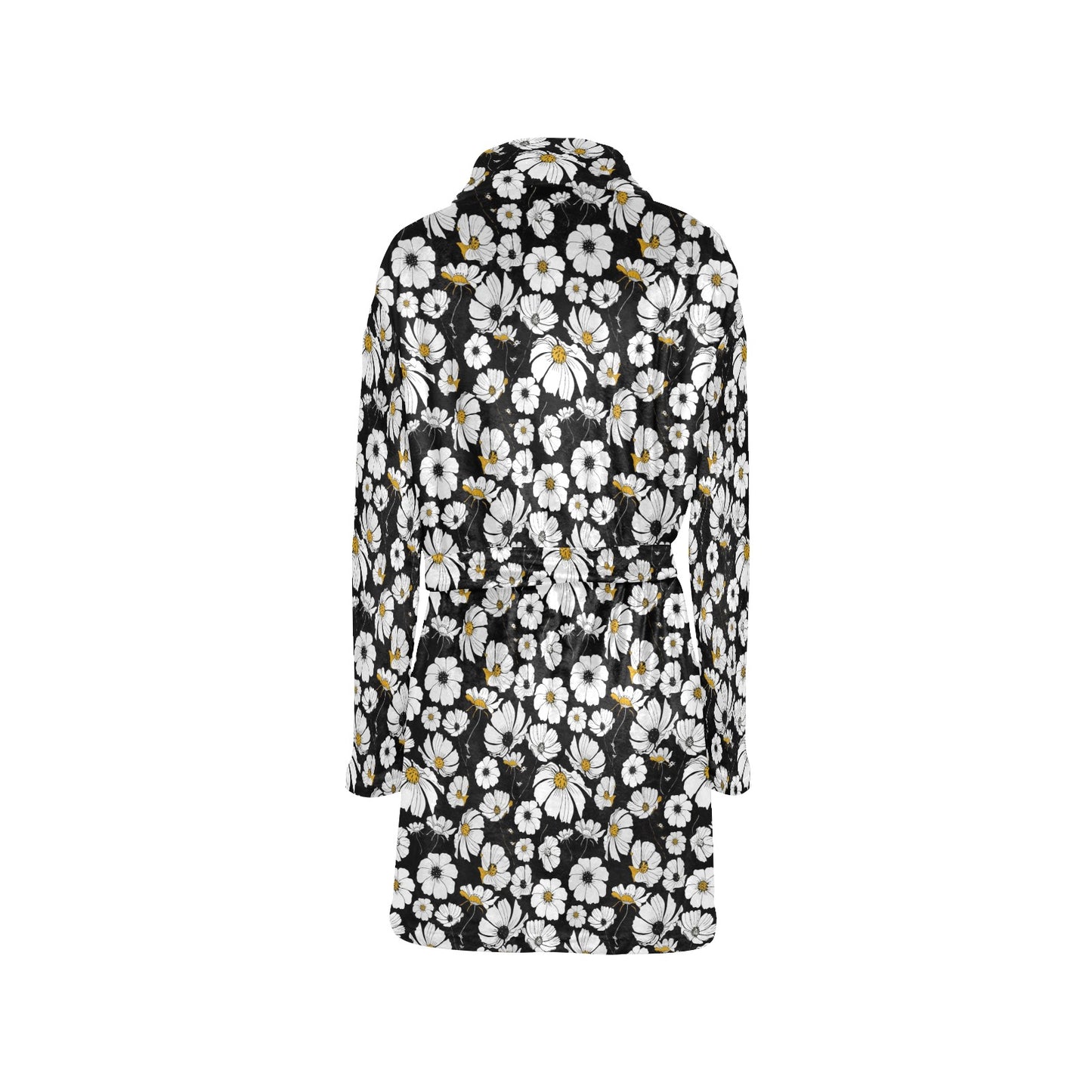 Daisy Pattern Print Design 02 Women's Fleece Robe