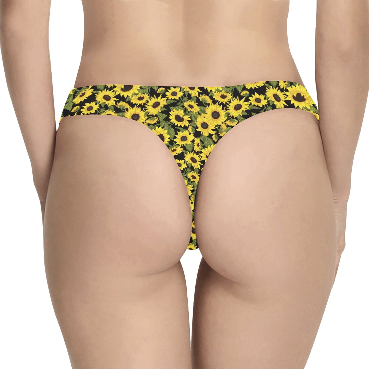 Sunflower Fresh Bright Color Print Women's Thongs
