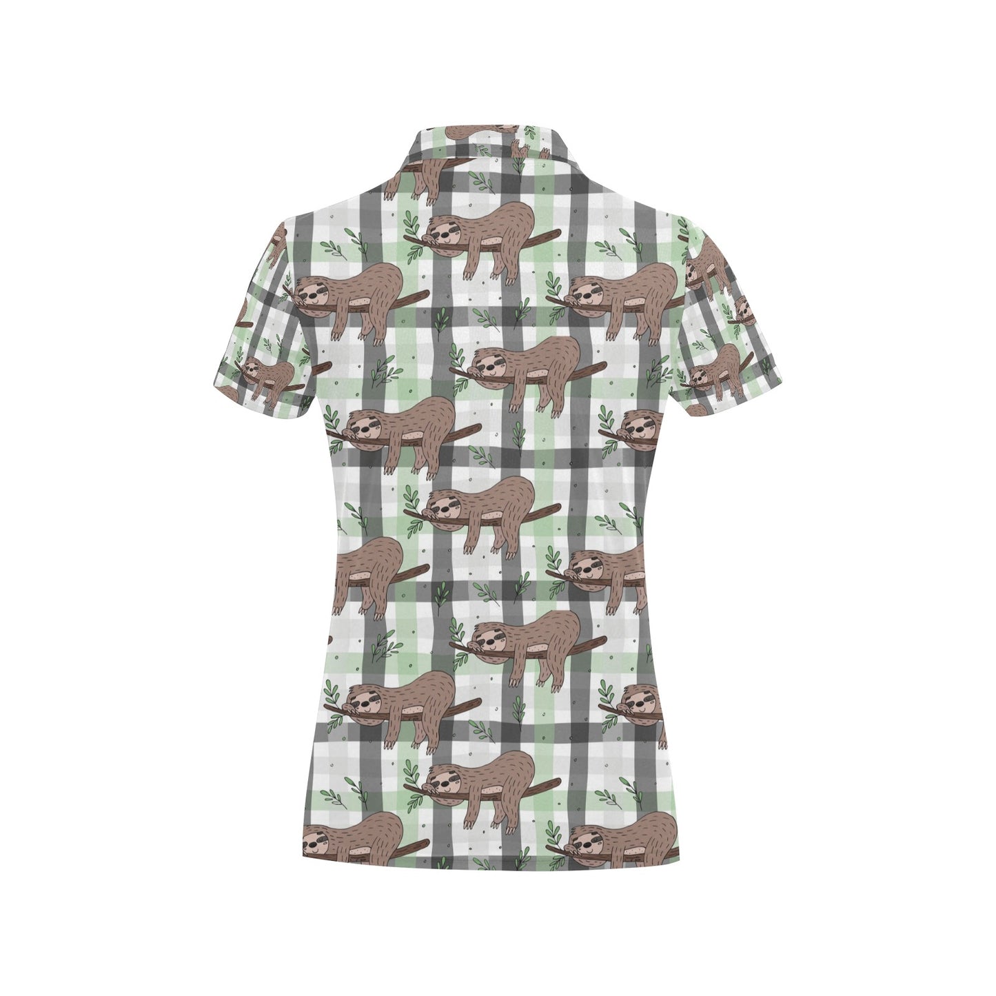 Sloth Print Design LKS301 Women's Polo Shirt