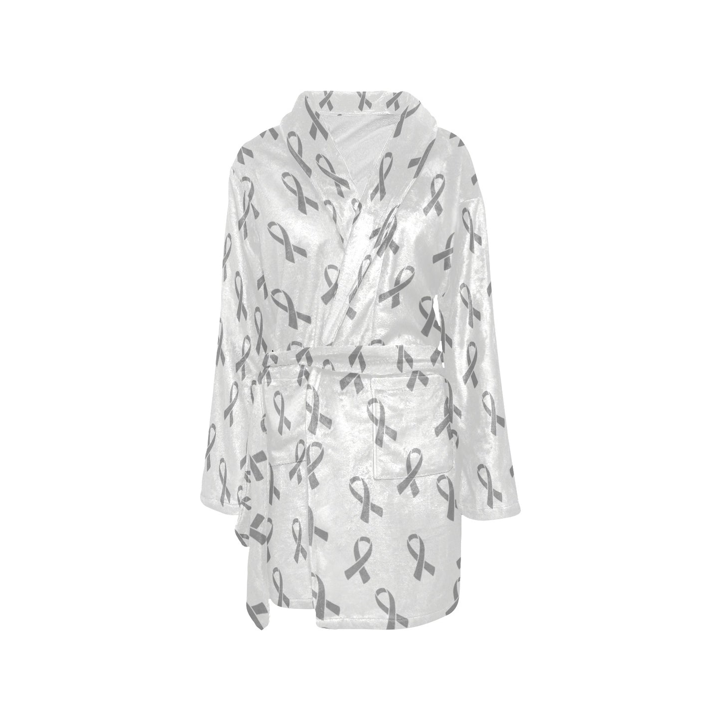 Brain cancer Pattern Print Design 01 Women's Fleece Robe