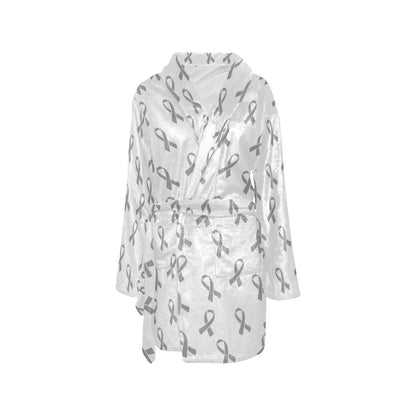 Brain cancer Pattern Print Design 01 Women's Fleece Robe