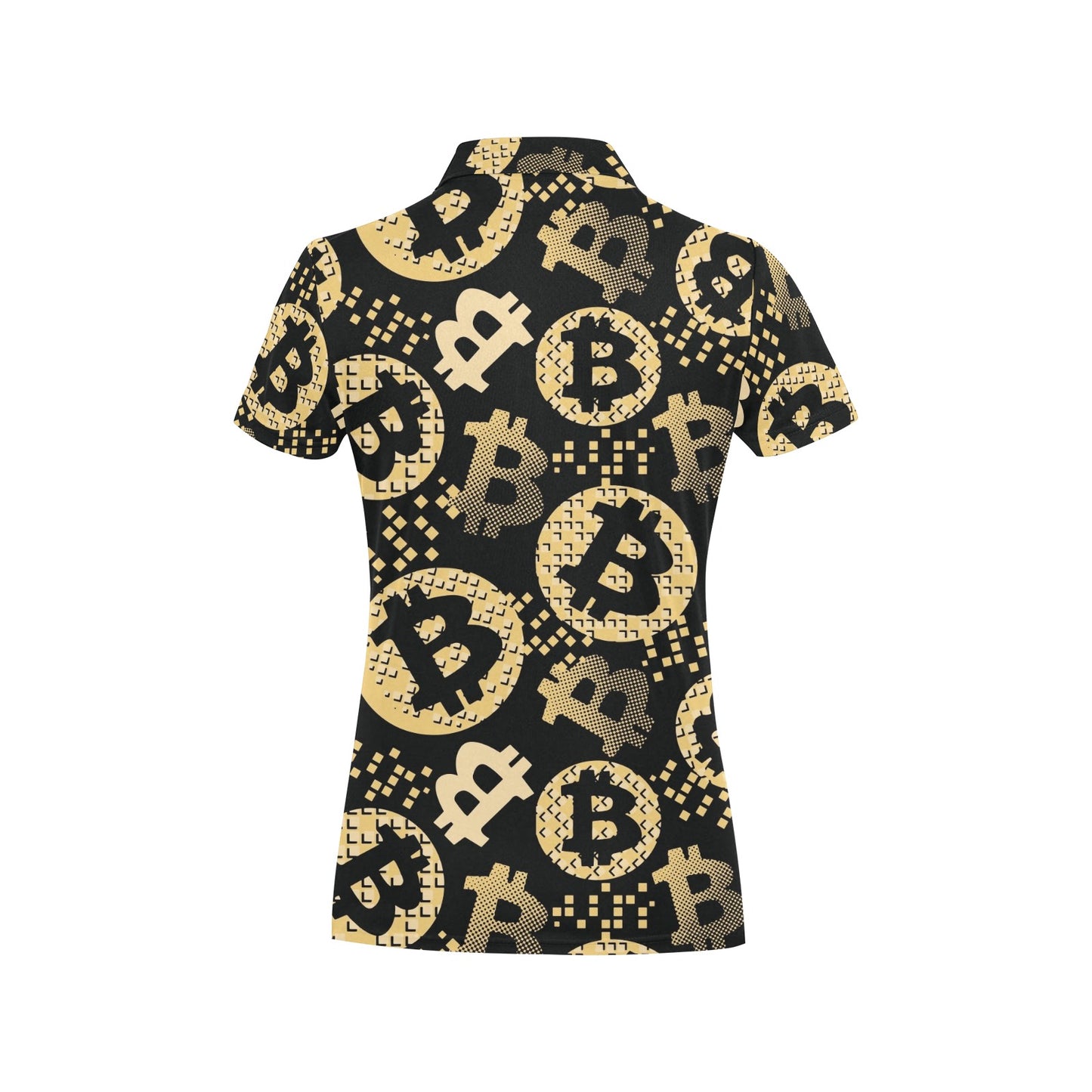 Bitcoin Pattern Print Design DO06 Women's Polo Shirt