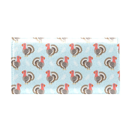 Turkey Print Design LKS403 Women's Trifold Wallet