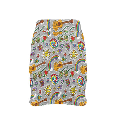Hippie Print Design LKS306 17" Golf & Pickleball Skort with Pockets