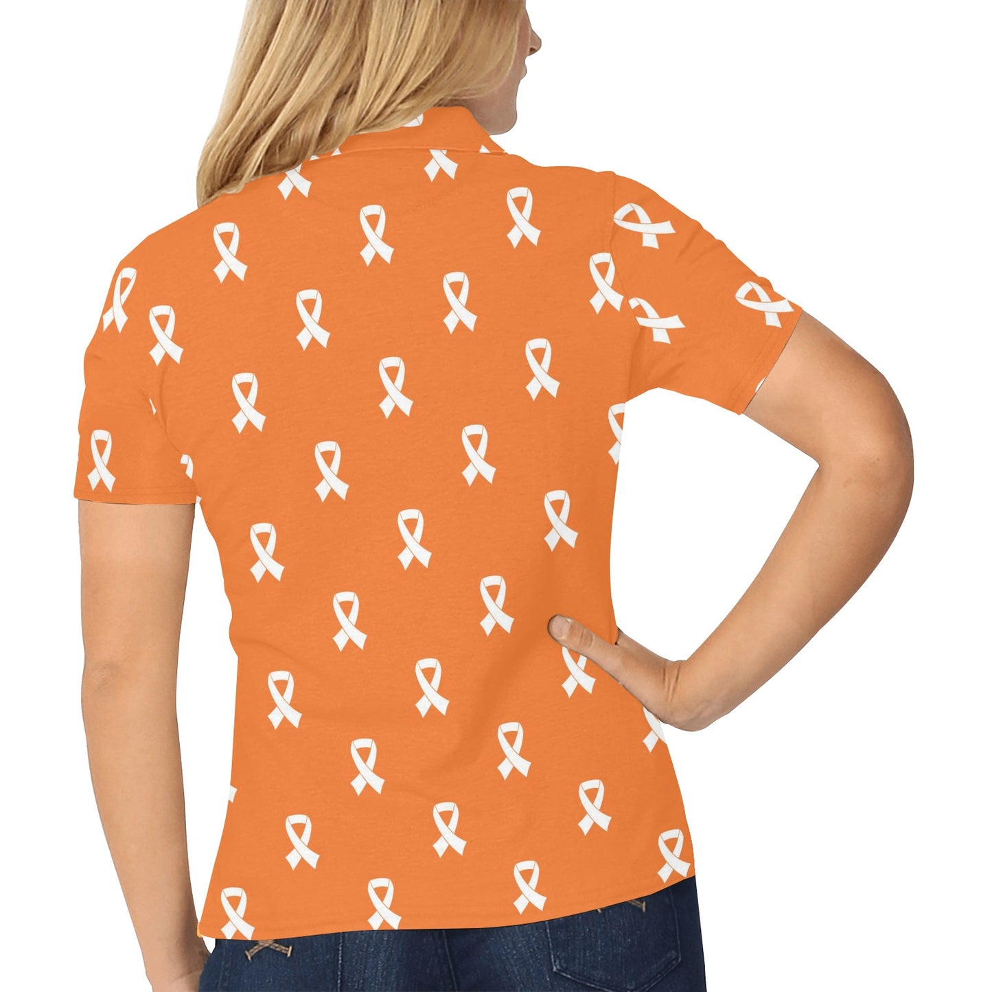 Appendix cancer Pattern Print Design 01 Women's Polo Shirt