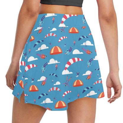 Skydiver Print Design LKS306 17" Golf & Pickleball Skort with Pockets