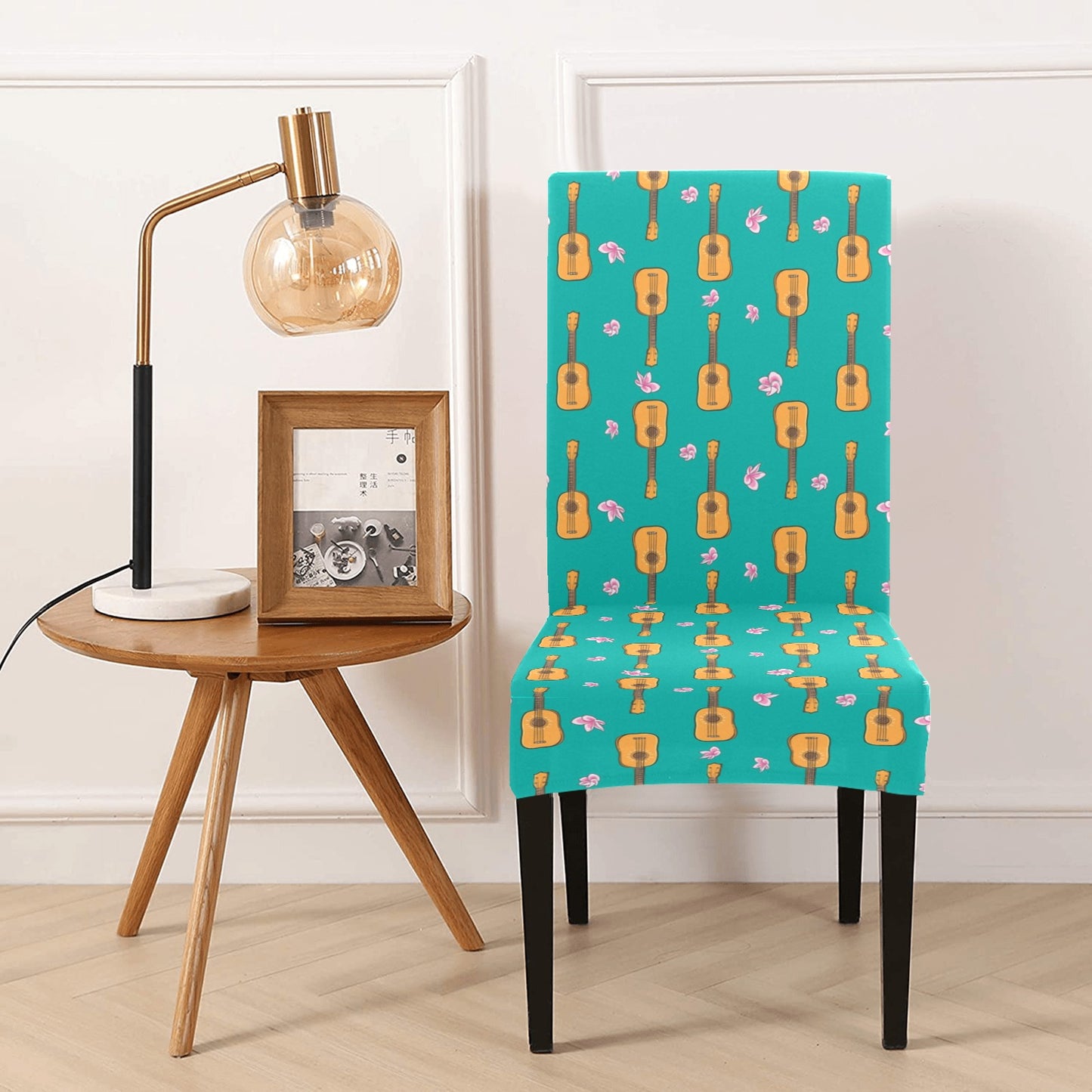 Ukulele Print Design LKS403 Dining Chair Slipcover
