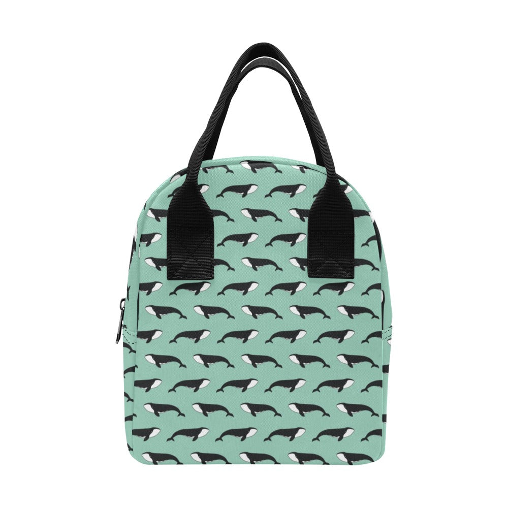 Whale Print Design LKS307 Insulated Lunch Bag