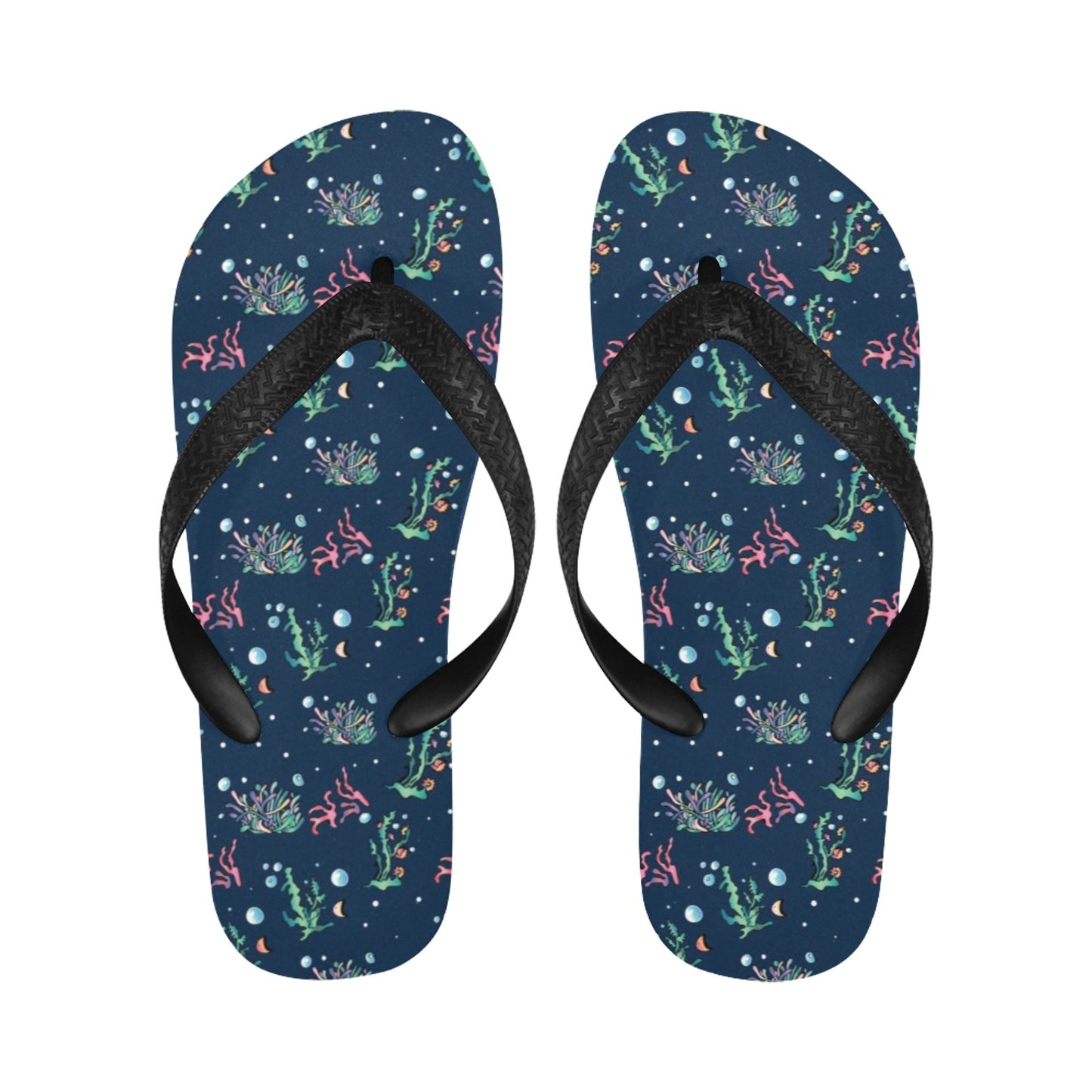 Seaweed Print Design LKS306 Flip Flops