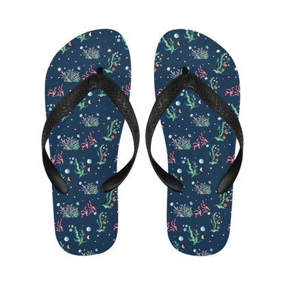 Seaweed Print Design LKS306 Flip Flops