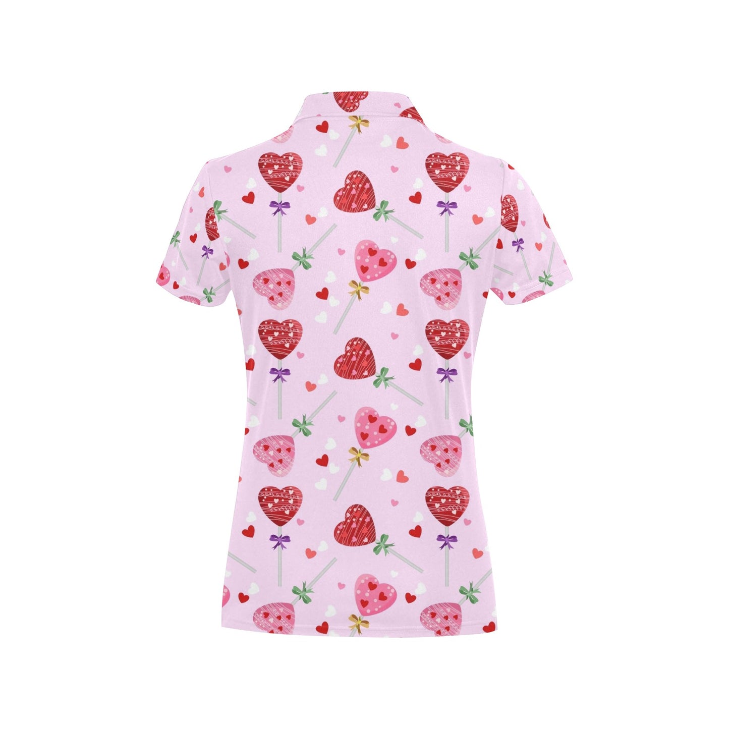 Lollipop Pattern Print Design LL07 Women's Polo Shirt