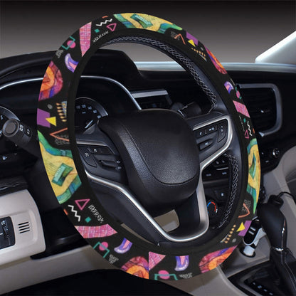Electric Guitar Print Design LKS403 Steering Wheel Cover with Elastic Edge