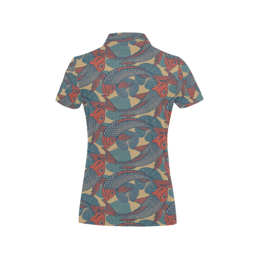 Pisces Pattern Print Design A01 Women's Polo Shirt