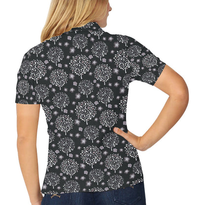 Tree Of Life Print Design LKS304 Women's Polo Shirt