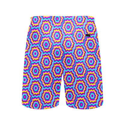 Optical illusion Techno Movement Men's Swim Trunks Beach Shorts