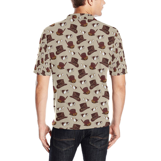 Steampunk Hat Print Design LKS301 Men Polo Shirt