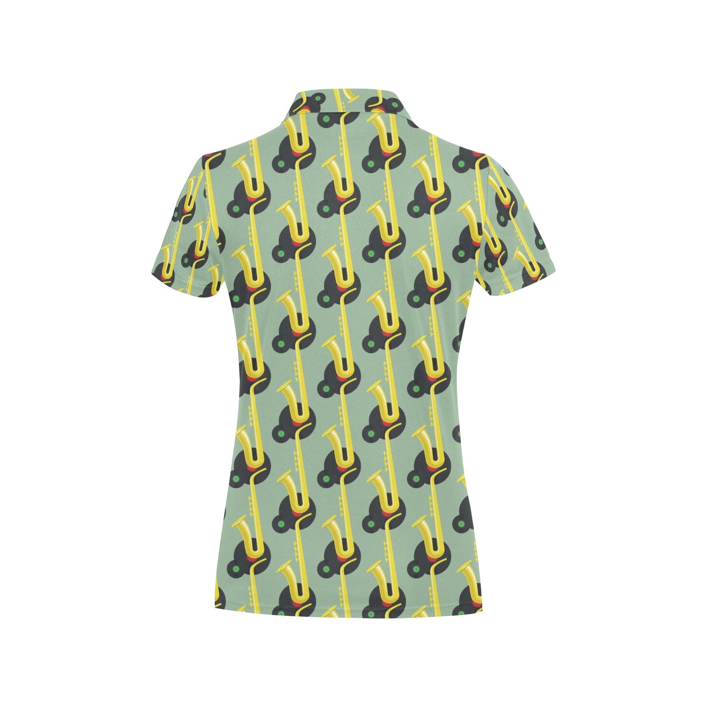 Saxophone Print Design LKS405 Women's Polo Shirt