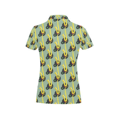 Saxophone Print Design LKS405 Women's Polo Shirt
