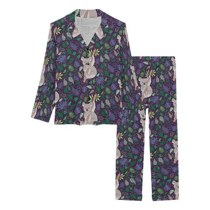 Koala Pattern Print Design 06 Women's Long Pajama Set