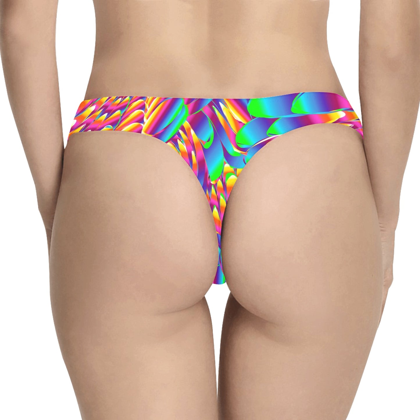 Psychedelic Trippy Pattern Women's Thongs