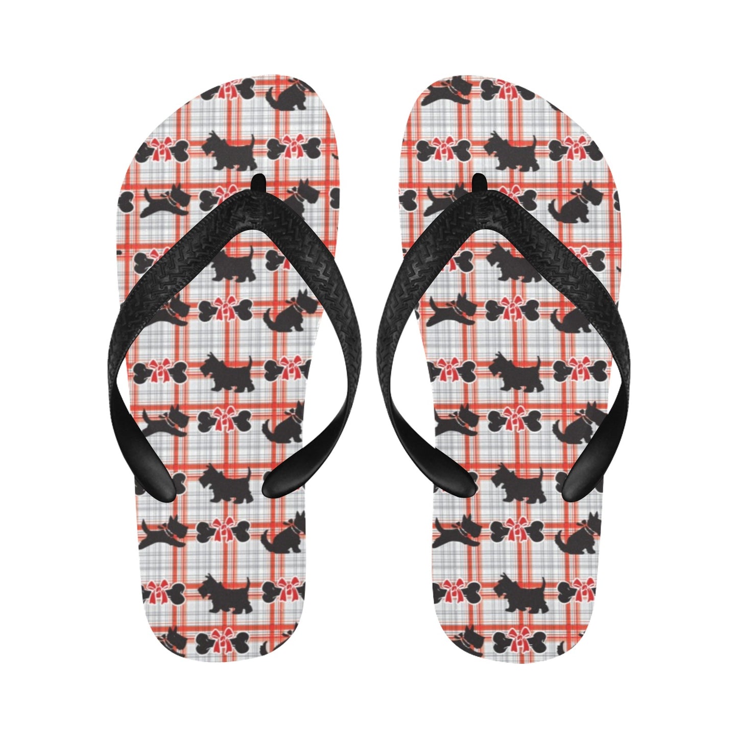 Scottish Terriers Print Design LKS3014 Flip Flops