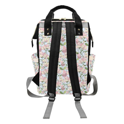 Sweet Pea Print Design LKS304 Diaper Bag Backpack