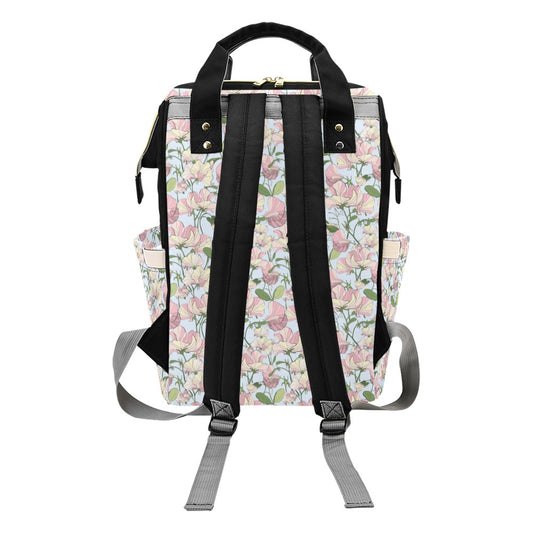Sweet Pea Print Design LKS304 Diaper Bag Backpack