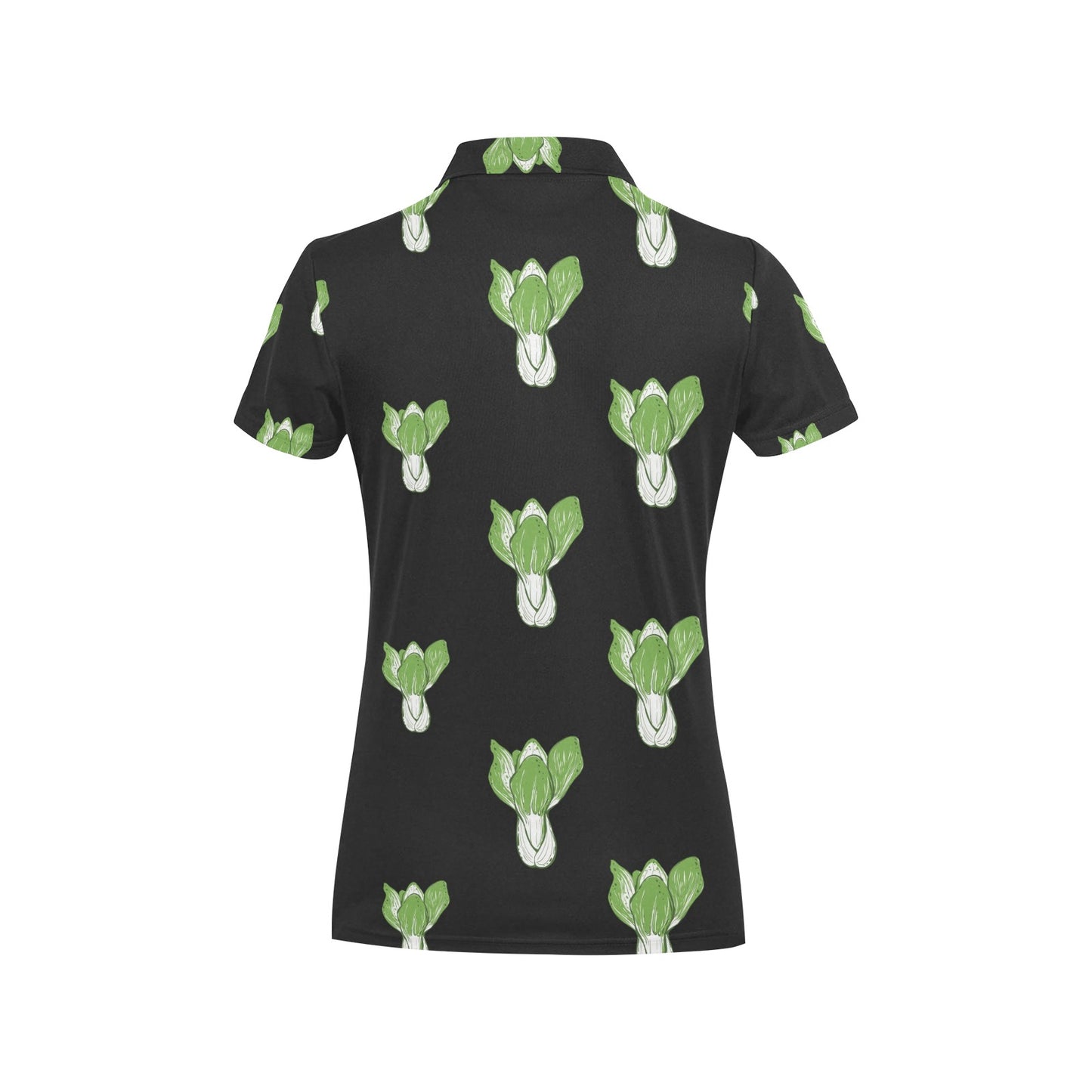Kale Pattern Print Design 02 Women's Polo Shirt
