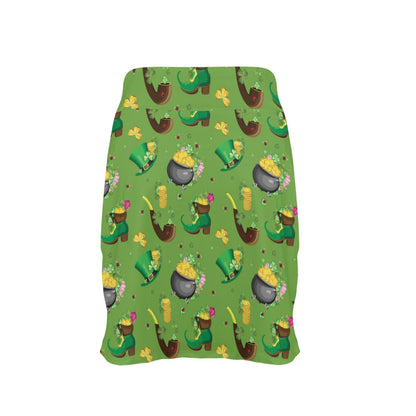 Shamrock Saint Patrick's Day Print Design LKS306 17" Golf & Pickleball Skort with Pockets