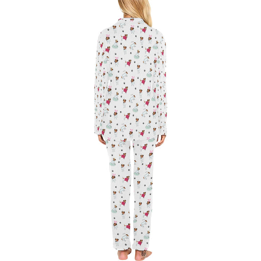 Russell Terriers Print Design LKS308 Women's Long Pajama Set