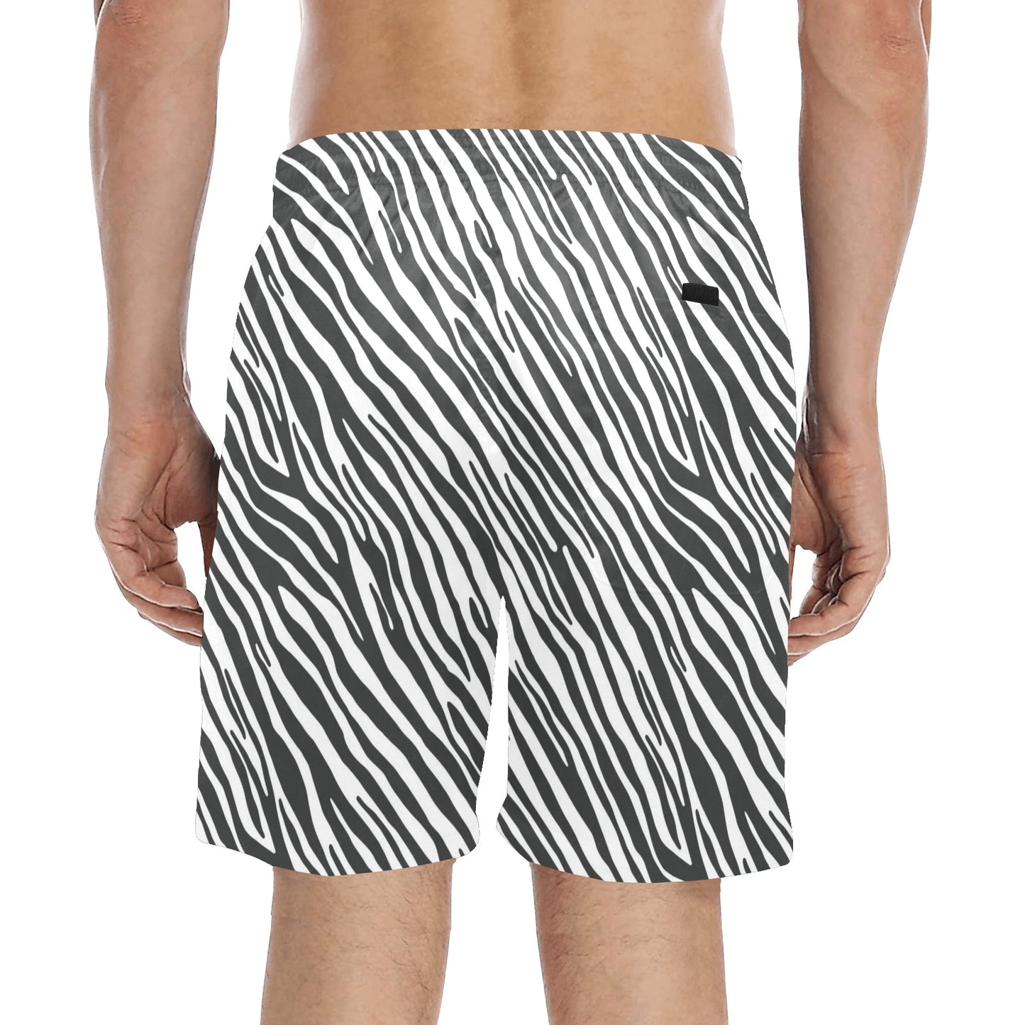 Zebra Classic Print Design LKS302 Men's Swim Trunks Beach Shorts