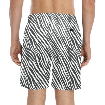 Zebra Classic Print Design LKS302 Men's Swim Trunks Beach Shorts