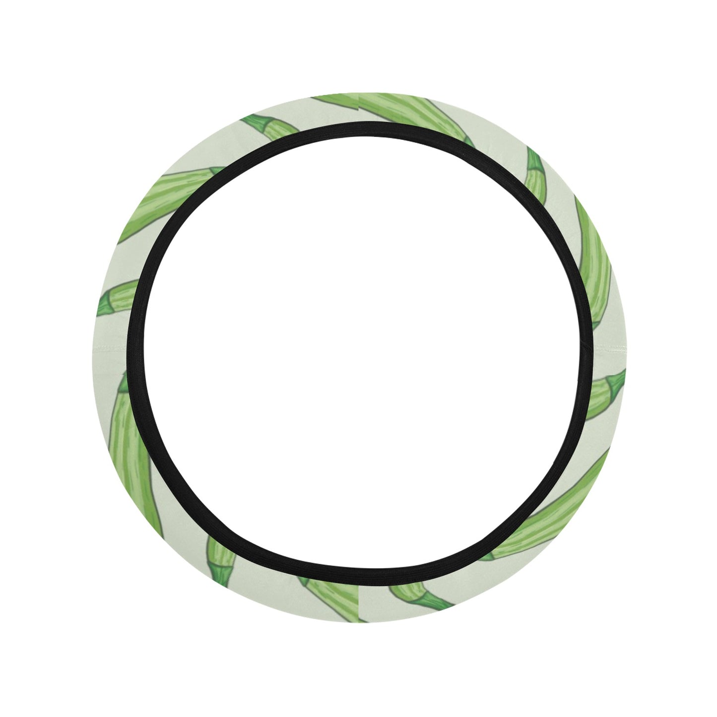 Zucchini Print Design LKS302 Steering Wheel Cover with Elastic Edge