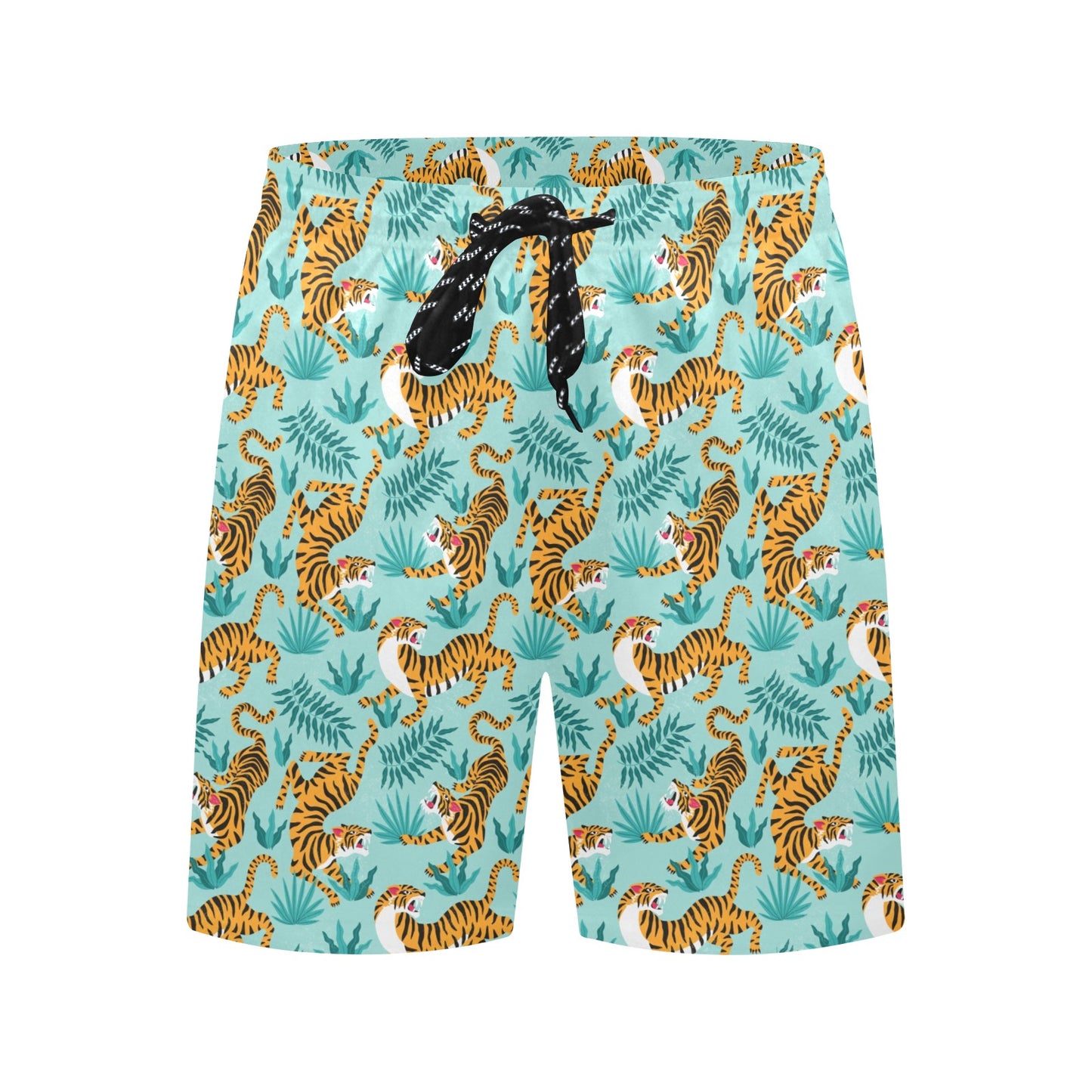 Tiger Print Design LKS304 Men's Swim Trunks Beach Shorts