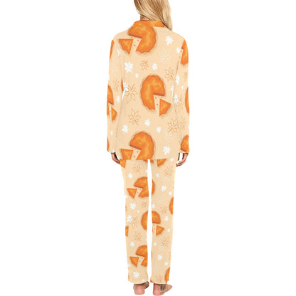 Pie Pattern Print Design A01 Women's Long Pajama Set