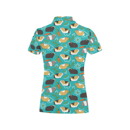 Guinea Pig Print Design LKS402 Women's Polo Shirt